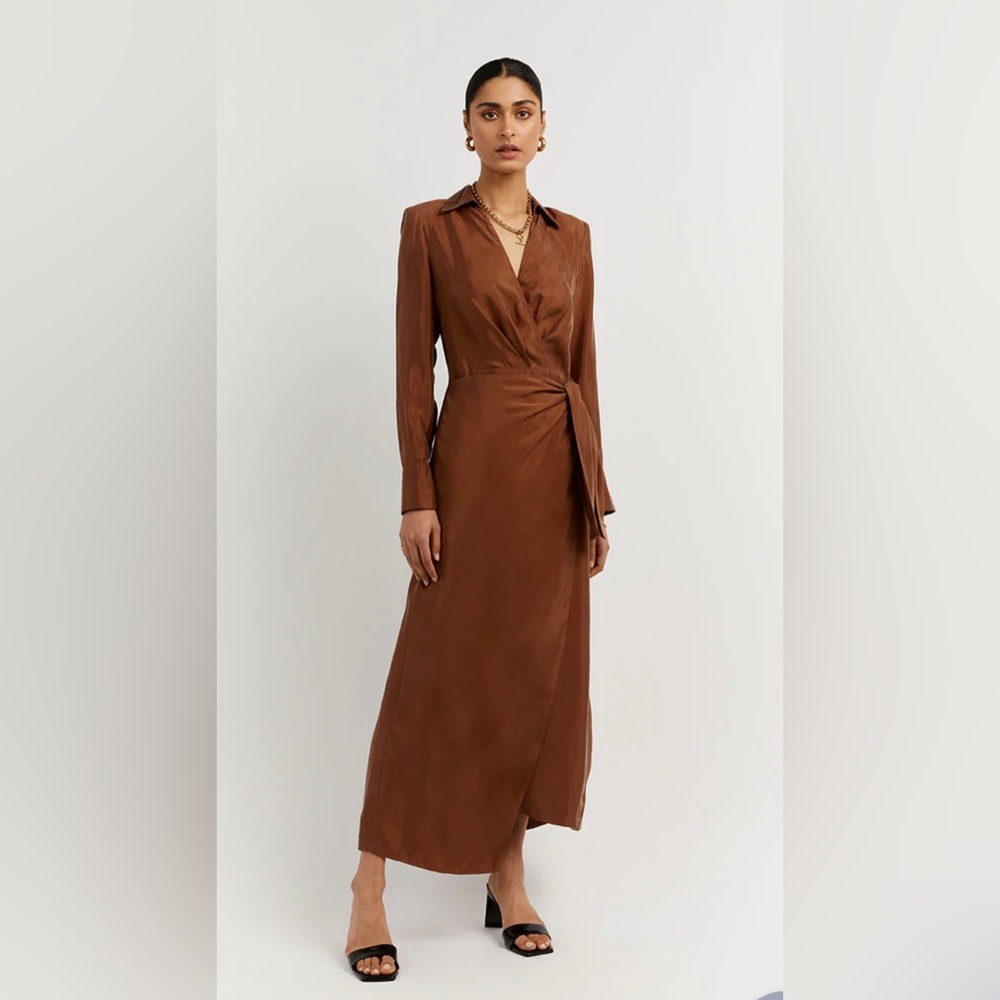 Dissh Sasha Tan Midi Dress Size 4